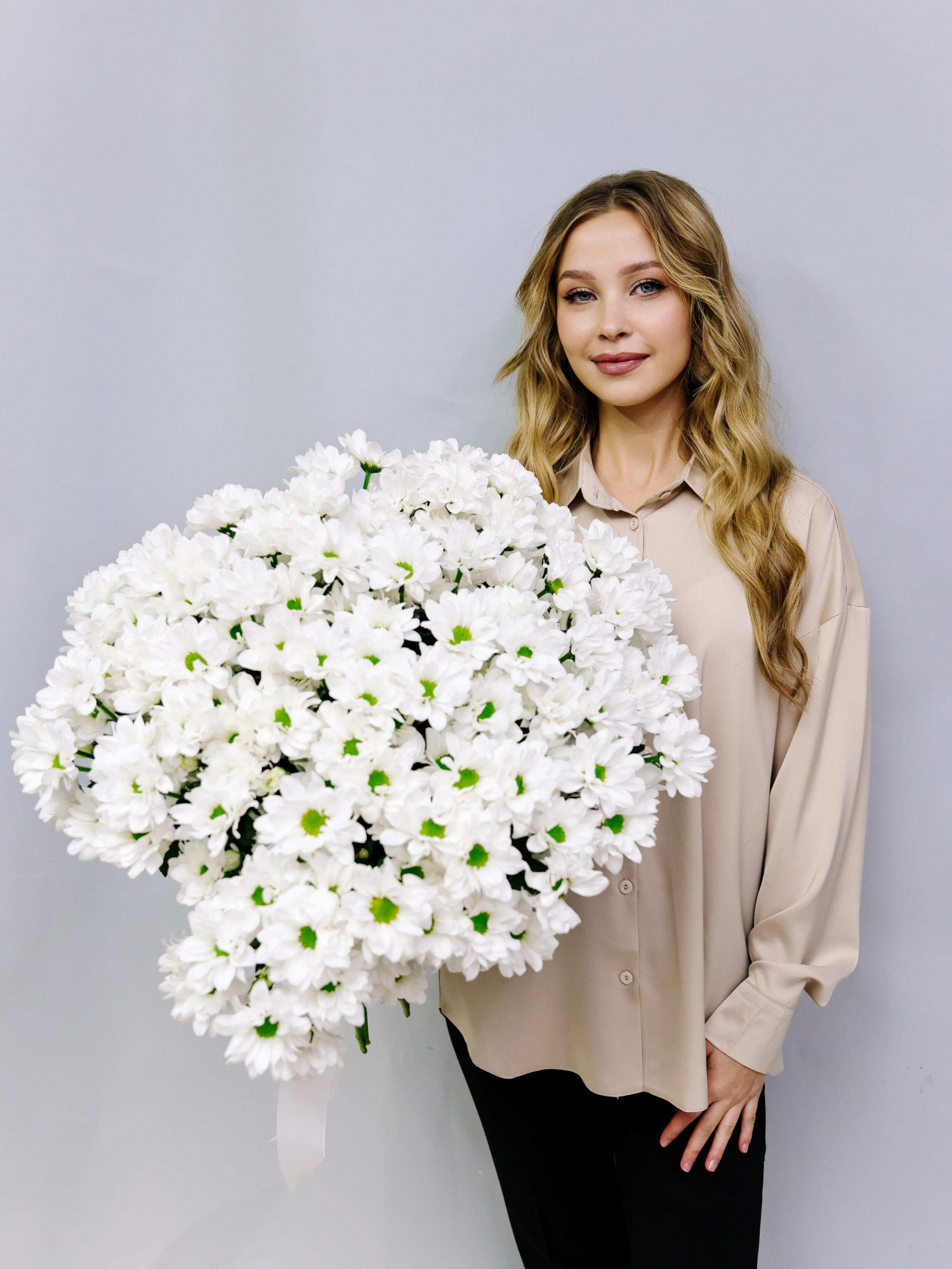 Хризантема кустовая белая 25 штук
